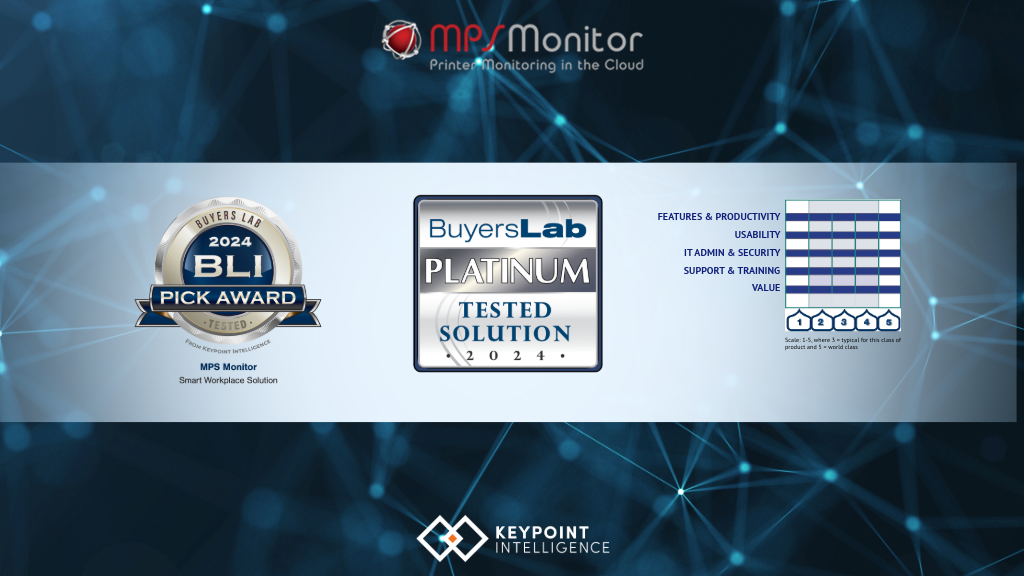 Keypoint Intelligence Platinum Rating and Pick Award